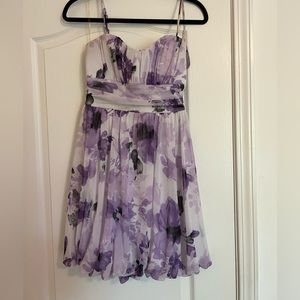 Floral Purple Mini Dress